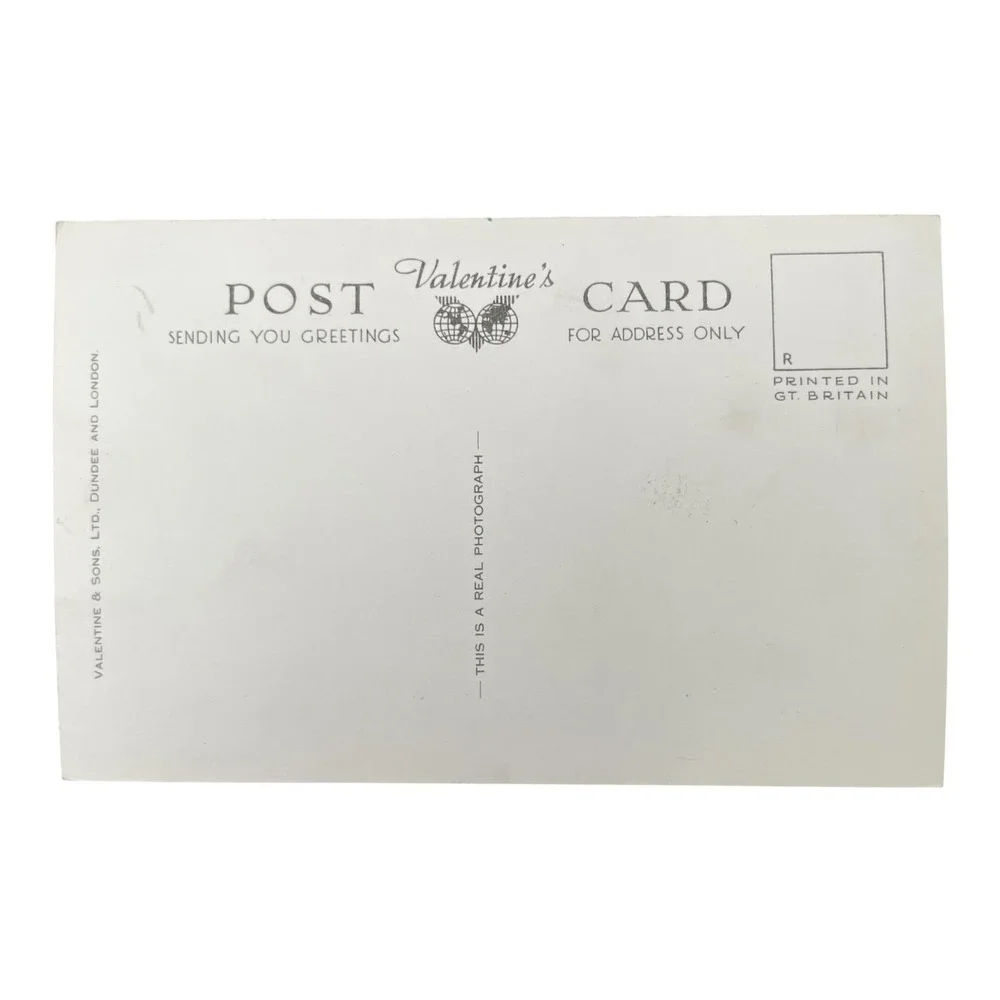 Vintage Postcard Broad Street Birmingham England UK Valentine's Real Photo L